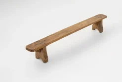 Pamono Rustic Low Bench in Wood, France, 1850s New