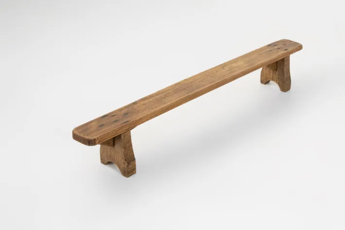 Pamono Rustic Low Bench in Wood, France, 1850s New