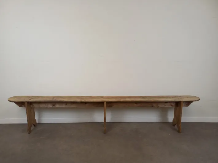 Pamono Rustic Oak Bench, 1920s Best