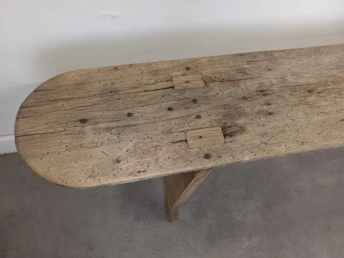 Pamono Rustic Oak Bench, 1920s Best