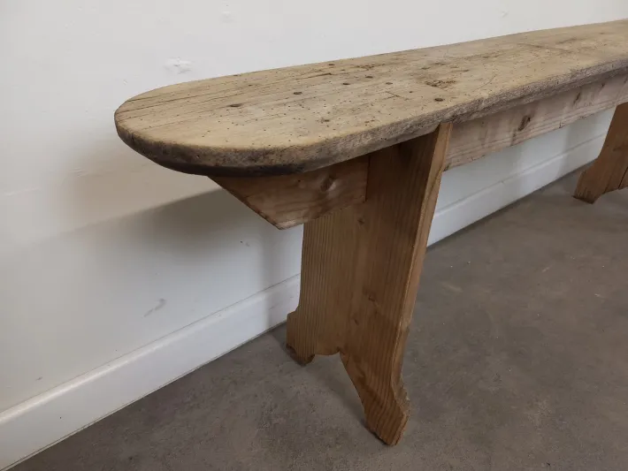Pamono Rustic Oak Bench, 1920s Best