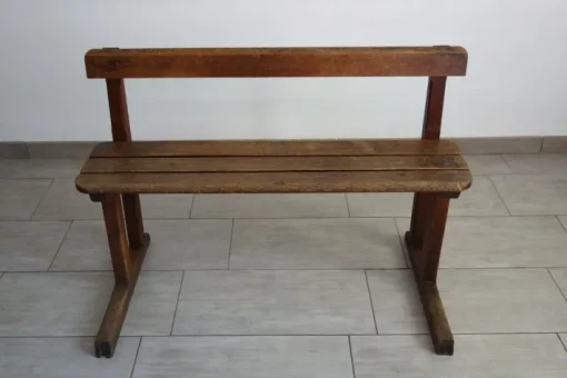 Pamono Rustic School Bench, 1950s Clearance