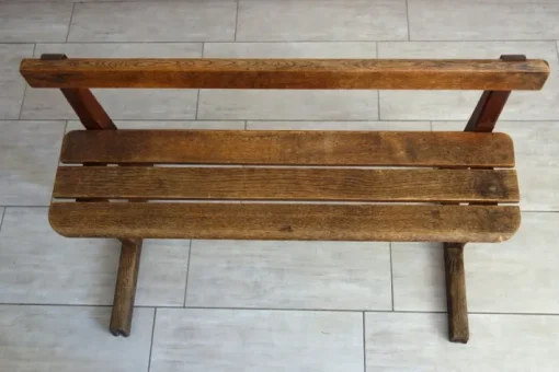 Pamono Rustic School Bench, 1950s Clearance
