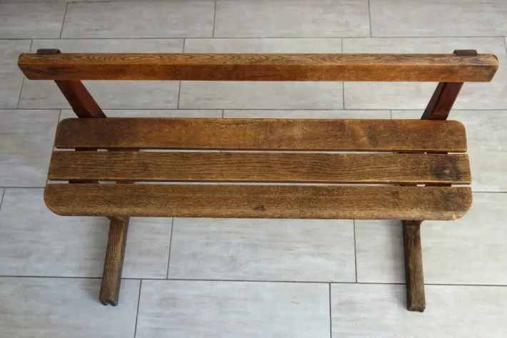 Pamono Rustic School Bench, 1950s Clearance
