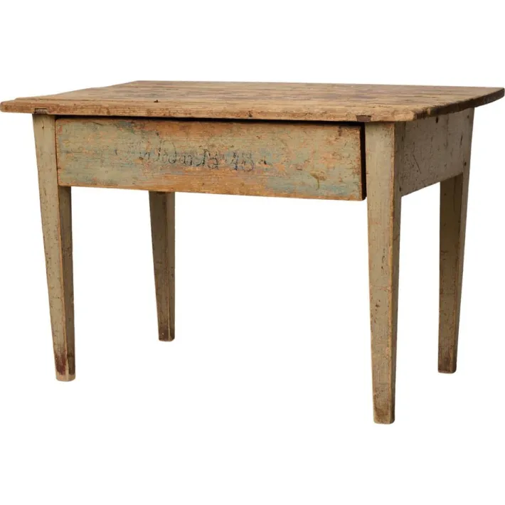 Pamono Rustic Swedish Country Table with Original Paint and Patina Best