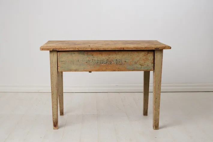 Pamono Rustic Swedish Country Table with Original Paint and Patina Best