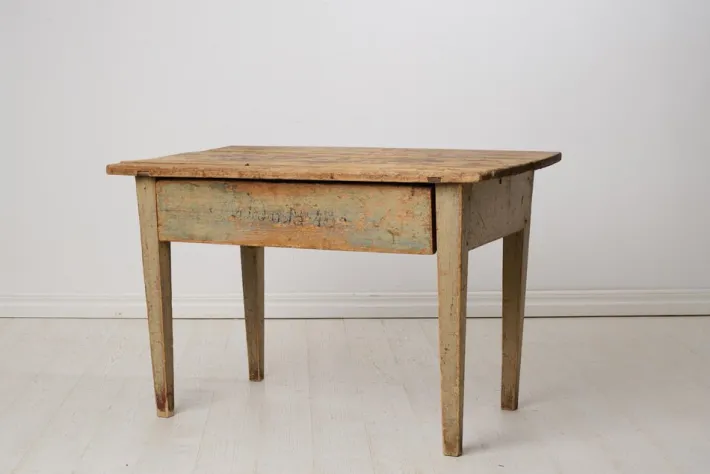 Pamono Rustic Swedish Country Table with Original Paint and Patina Best