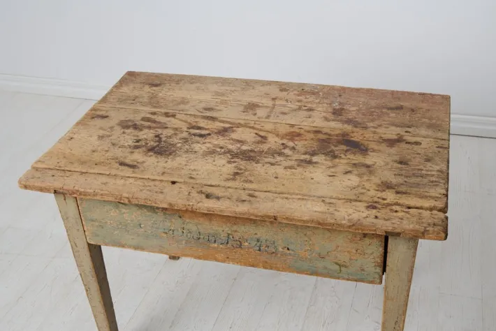 Pamono Rustic Swedish Country Table with Original Paint and Patina Best