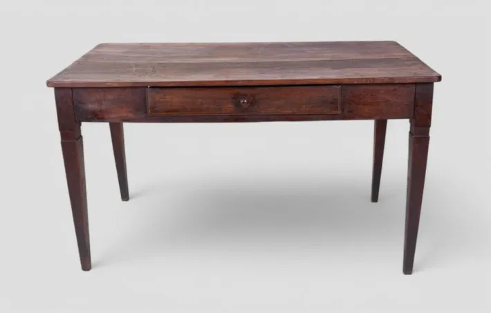 Pamono Rustic Walnut Worktable with Central Drawer New