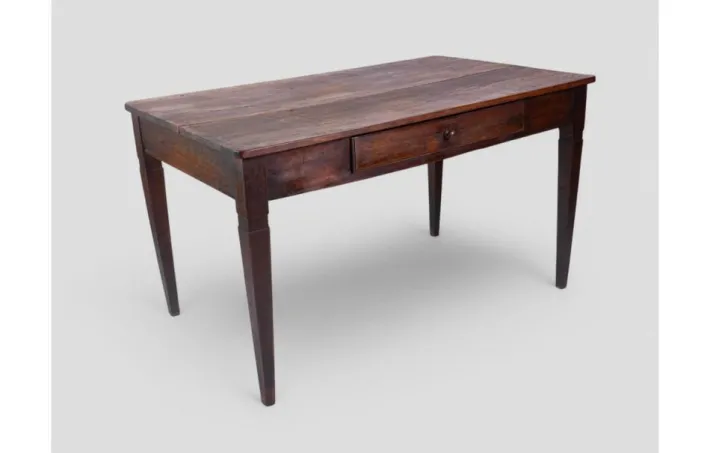 Pamono Rustic Walnut Worktable with Central Drawer New