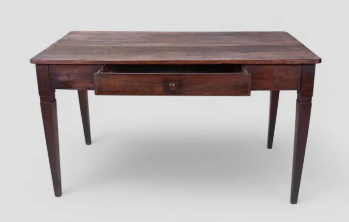 Pamono Rustic Walnut Worktable with Central Drawer New