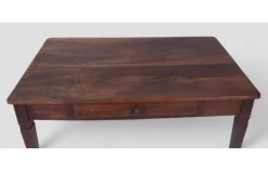 Pamono Rustic Walnut Worktable with Central Drawer New