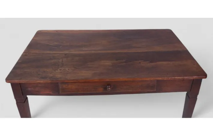 Pamono Rustic Walnut Worktable with Central Drawer New