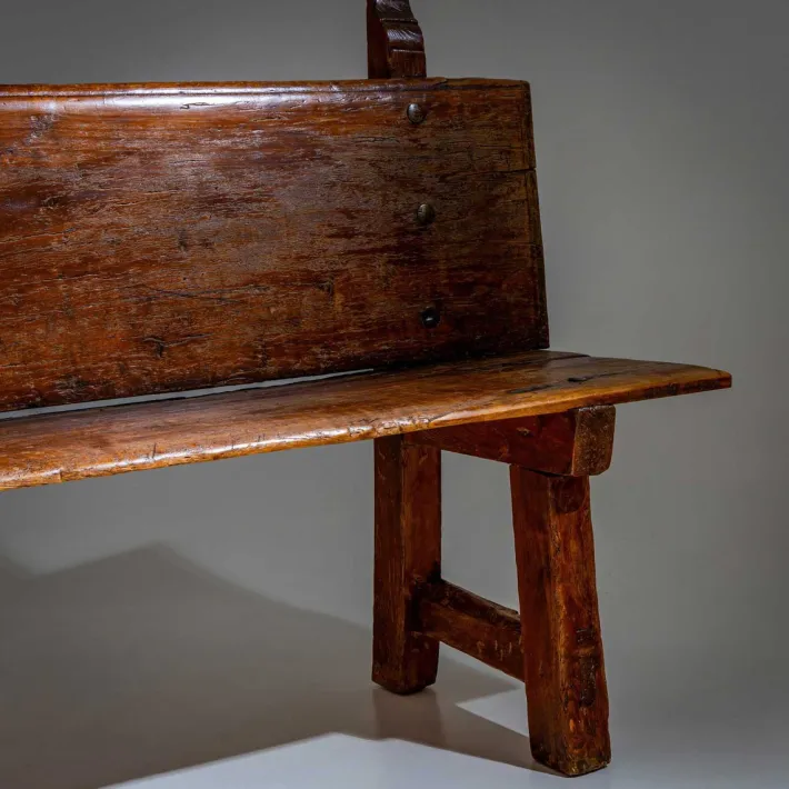 Pamono Rustic Wooden Bench, Alpines, 18th / 19th Century Outlet