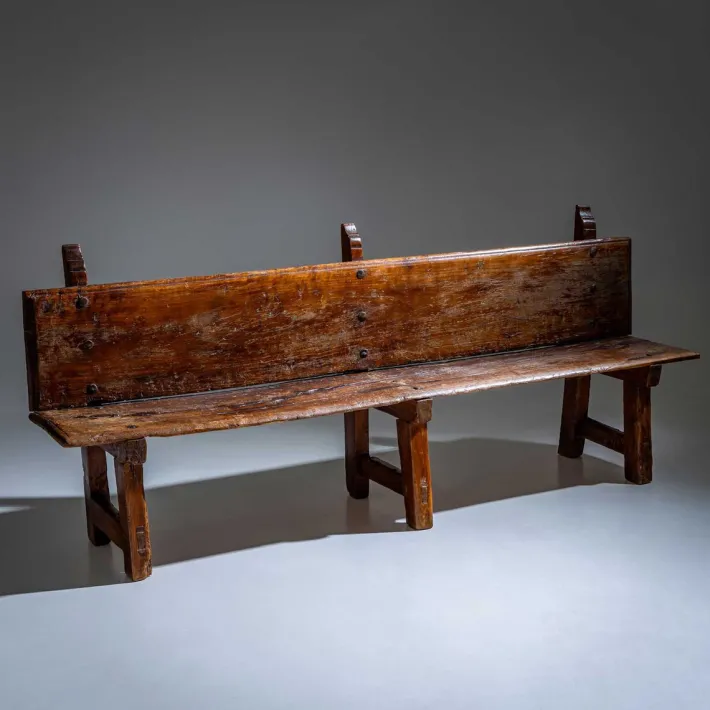 Pamono Rustic Wooden Bench, Alpines, 18th / 19th Century Outlet