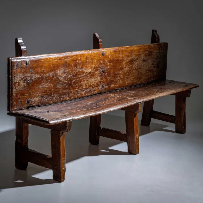 Pamono Rustic Wooden Bench, Alpines, 18th / 19th Century Outlet