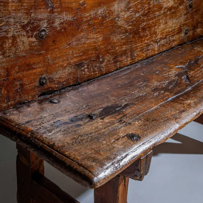Pamono Rustic Wooden Bench, Alpines, 18th / 19th Century Outlet