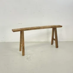 Pamono Rustic Wooden Pig Bench Online