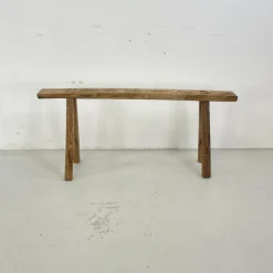Pamono Rustic Wooden Pig Bench Online