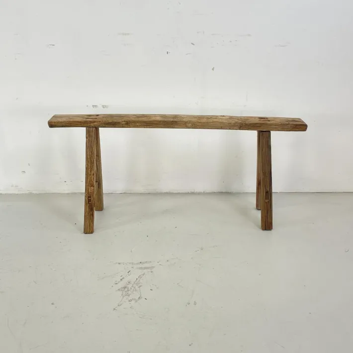 Pamono Rustic Wooden Pig Bench Online