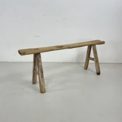 Pamono Rustic Wooden Pig Bench Outlet