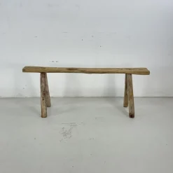 Pamono Rustic Wooden Pig Bench Outlet