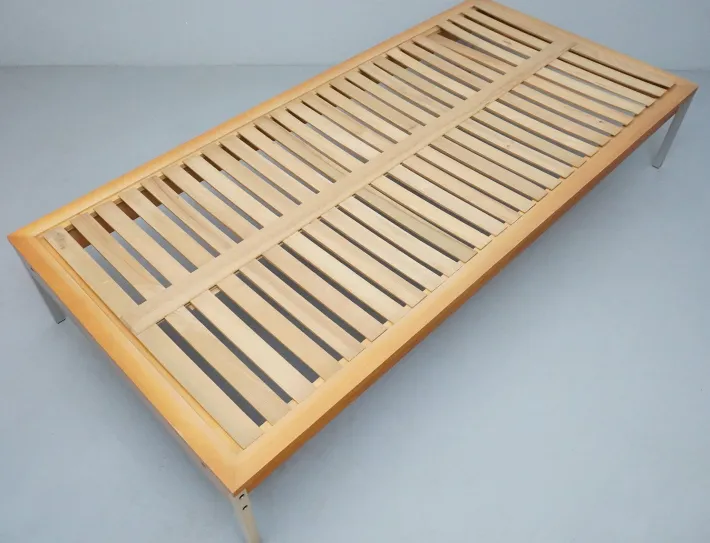 Pamono RZ 57 Daybed by Dieter Rams, Otto Zapf & Wilhelm Kimmelmann in Beech & Aluminium, 1961 New