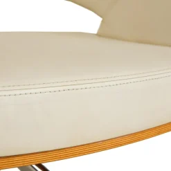 Pamono S 847 Chair in Cream Leather and Brown Wood from Thonet New