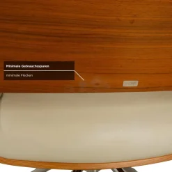 Pamono S 847 Chair in Cream Leather and Brown Wood from Thonet New