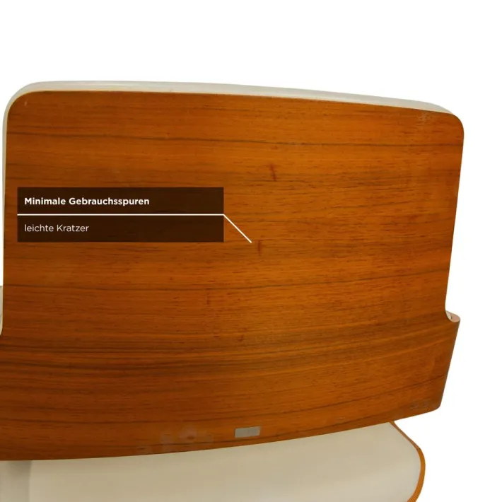 Pamono S 847 Chair in Cream Leather and Brown Wood from Thonet New