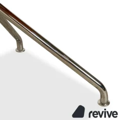 Pamono S 847 Swivel Chair in Cream Leather and Brown Wood from Thonet Best