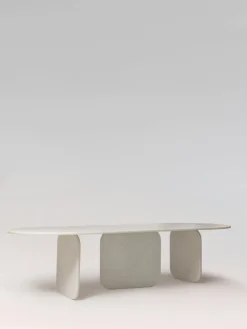 Pamono Sabā Mortex Table in Waxed Concrete from PLATŌ New