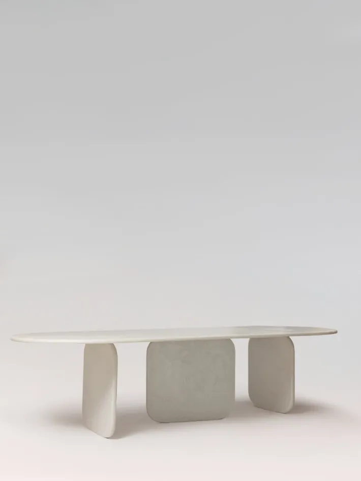 Pamono Sabā Mortex Table in Waxed Concrete from PLATŌ New
