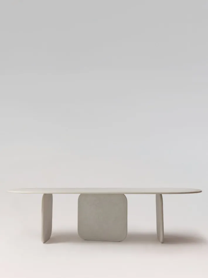 Pamono Sabā Mortex Table in Waxed Concrete from PLATŌ New
