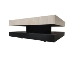 Pamono Sagra Coffee Table in Honed Italian Travertine Marble by Joaquín Moll New