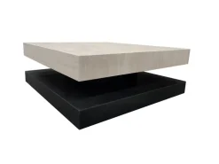 Pamono Sagra Coffee Table in Honed Italian Travertine Marble by Joaquín Moll New