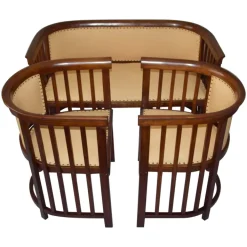 Pamono Salon Set attributed to Josef Hoffmann, 1910s, Set of 3 Clearance