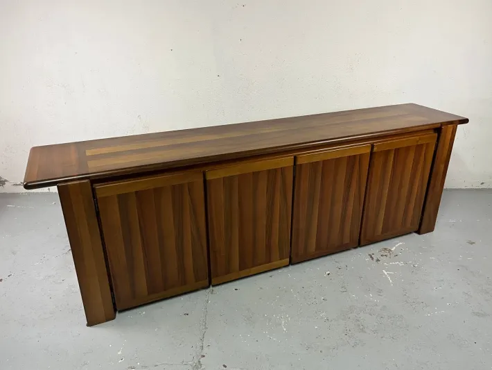 Pamono Sapporo Cabinet in Walnut by Mario Marenco for Mobilgirgi, 1970s Sale