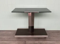 Pamono SAS TV Stand in Steel with Smoked Glass Top from Domustil, 1970s Discount