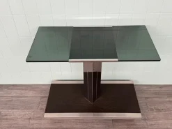 Pamono SAS TV Stand in Steel with Smoked Glass Top from Domustil, 1970s Discount