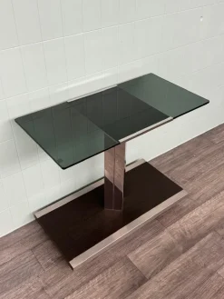 Pamono SAS TV Stand in Steel with Smoked Glass Top from Domustil, 1970s Discount