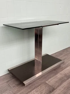 Pamono SAS TV Stand in Steel with Smoked Glass Top from Domustil, 1970s Discount