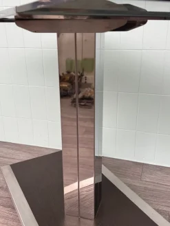 Pamono SAS TV Stand in Steel with Smoked Glass Top from Domustil, 1970s Discount