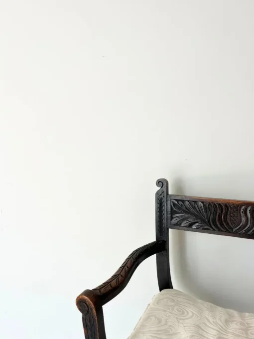 Pamono Savanarola Chair with Hand-Carved Detail and X Frame, Italy, 19th Century Best