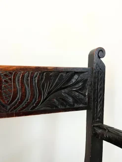 Pamono Savanarola Chair with Hand-Carved Detail and X Frame, Italy, 19th Century Best