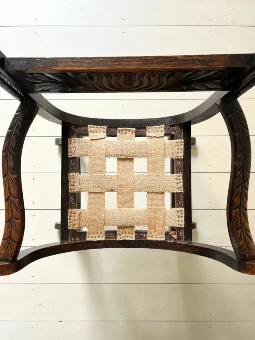 Pamono Savanarola Chair with Hand-Carved Detail and X Frame, Italy, 19th Century Best