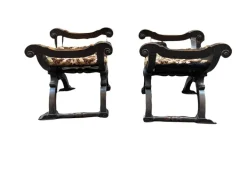 Pamono Savonarola-Style Chairs, 19th Century, Set of 2