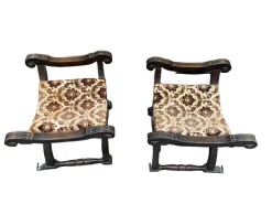 Pamono Savonarola-Style Chairs, 19th Century, Set of 2
