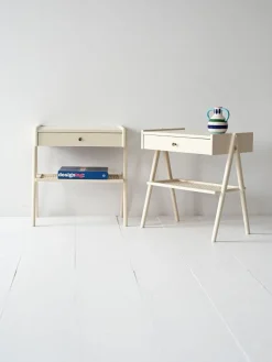 Pamono Scandinavian Bedside Tables with Vienna Straw Shelf, 1960s, Set of 2 Best