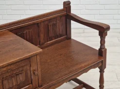Pamono Scandinavian Bench or Sofa in Oak & Sheepskin, 1950s